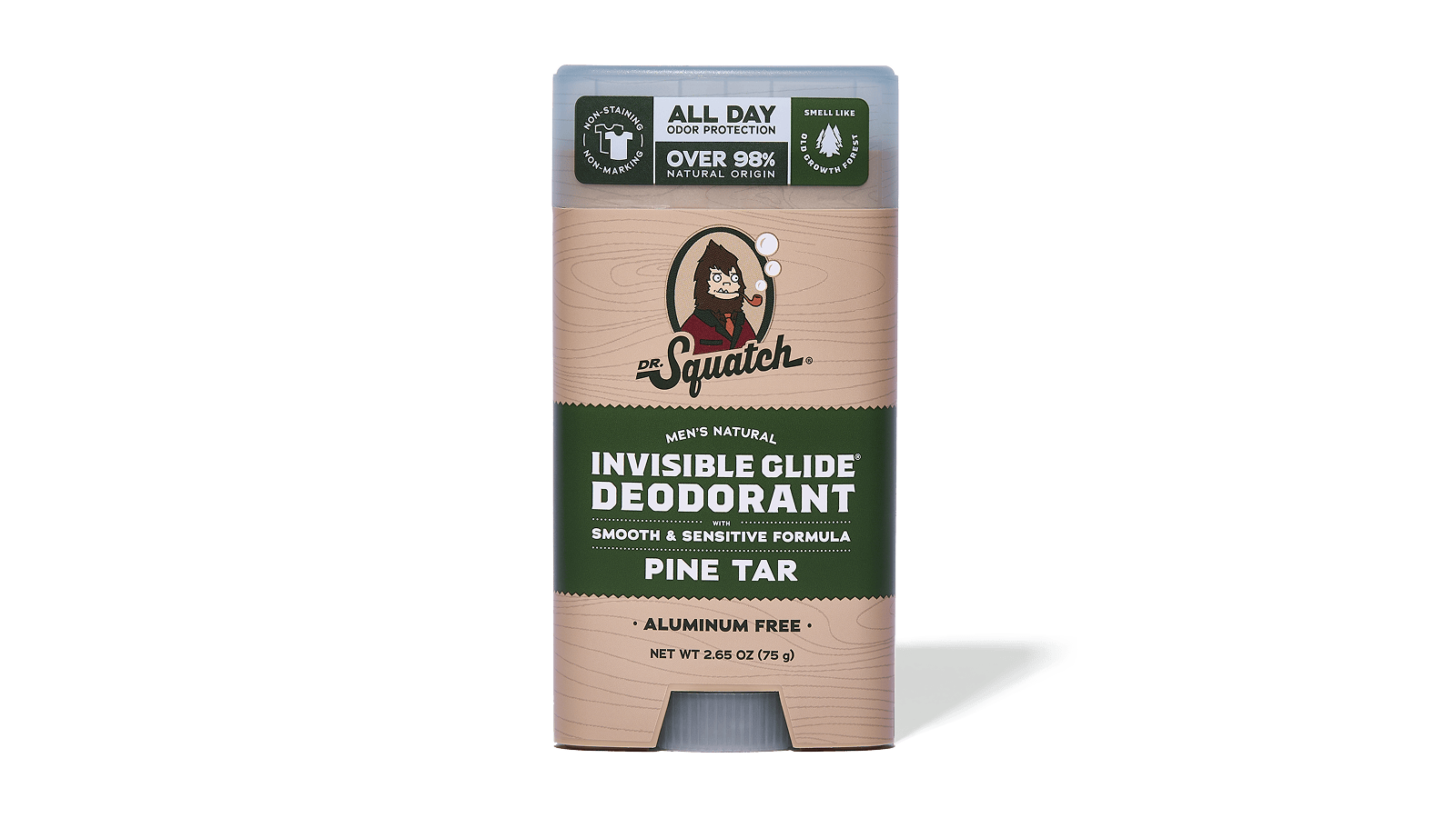Pine Tar Invisible Glide Deodorant - Classic Clean Carry