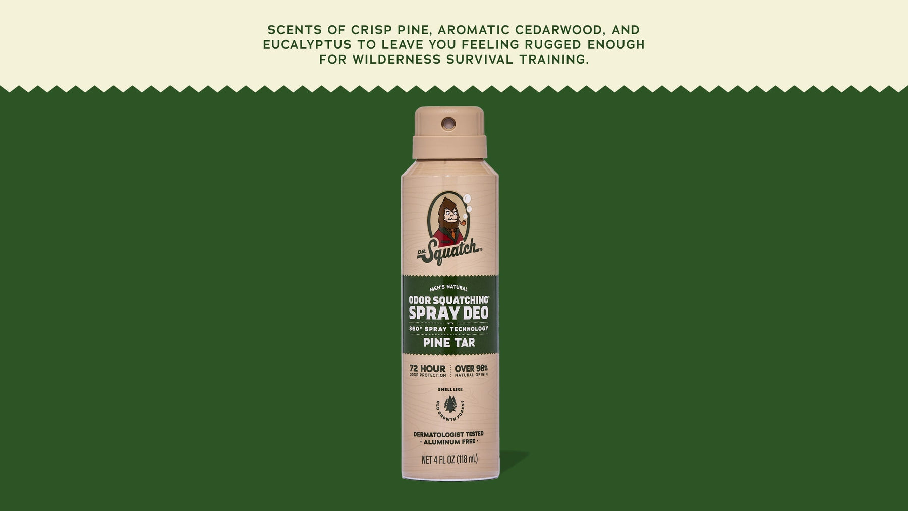 Pine Tar Spray Deodorant - Clean Travel Fresh