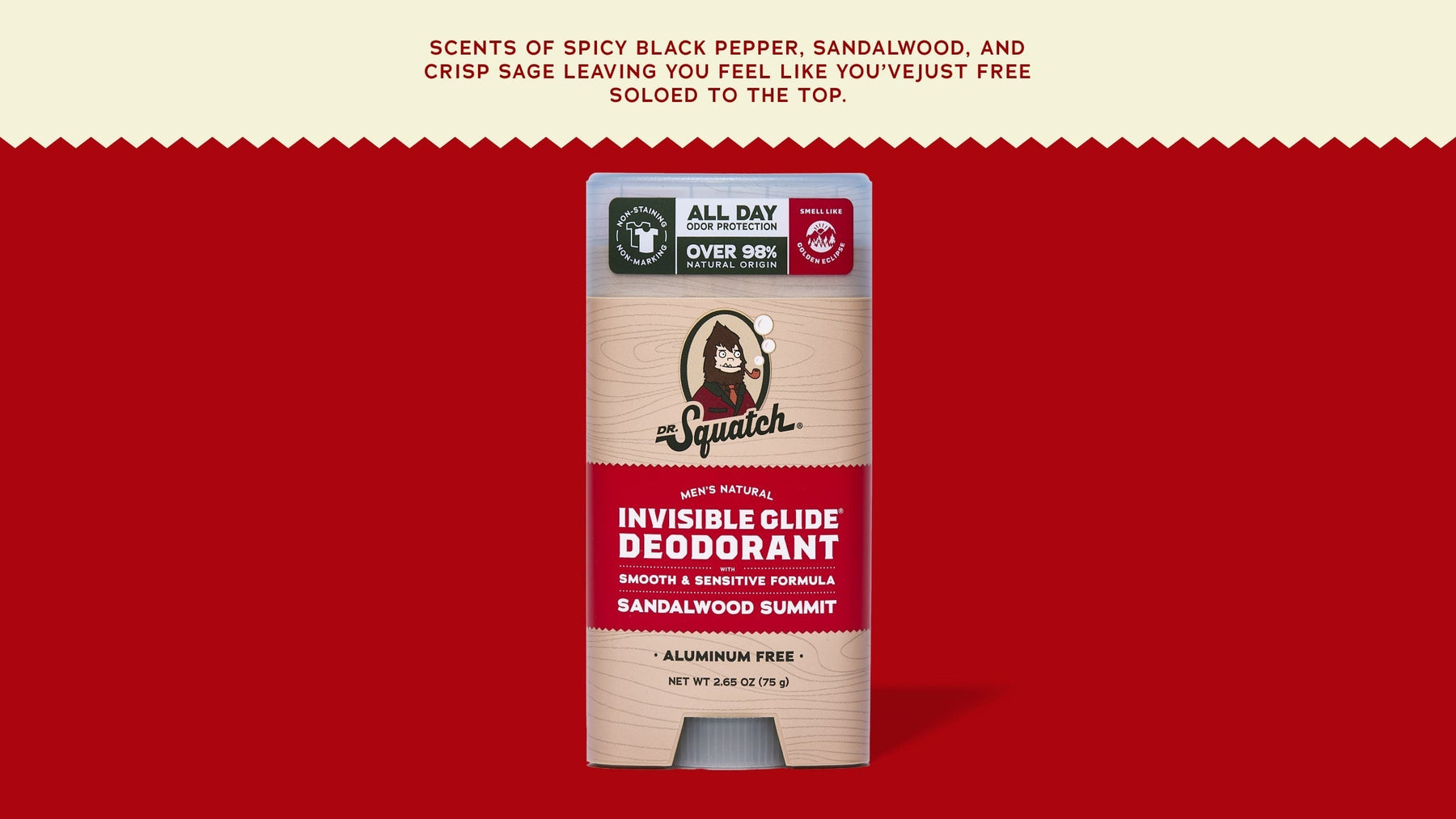 Sandalwood Summit Invisible Glide Deodorant - Travel Outdoor Guard