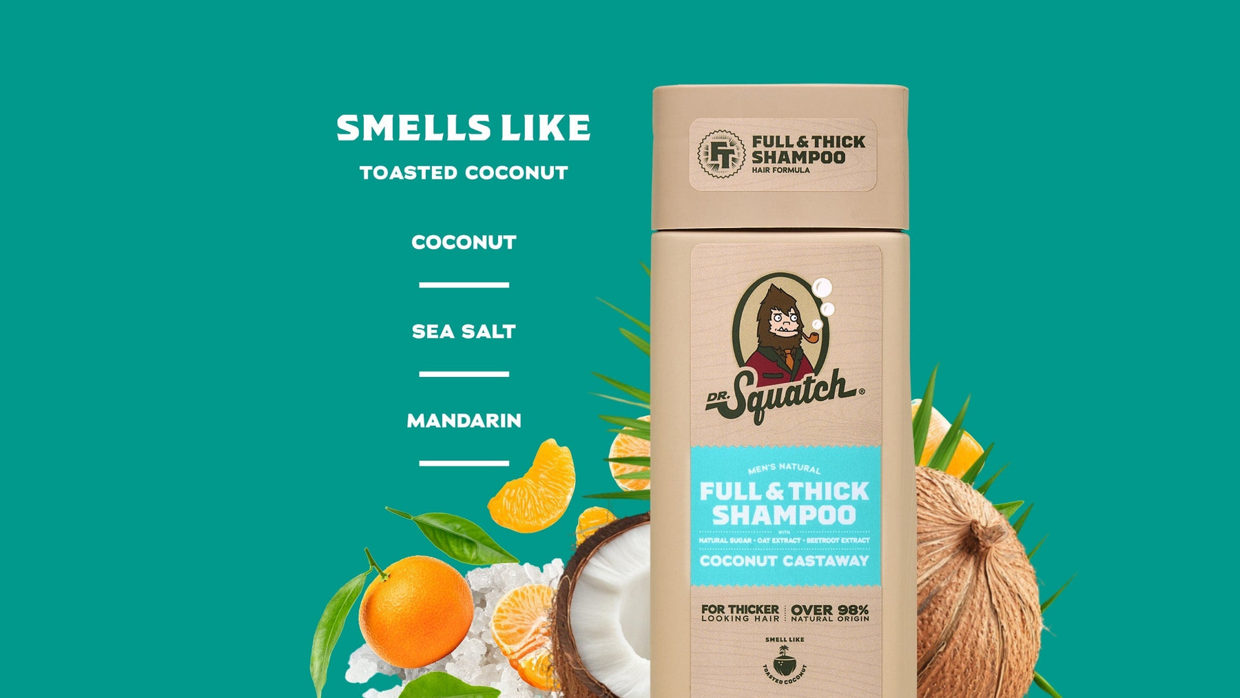 Dr. Squatch Hair Care Kit + Free Scalp Scrubber | Full & Thick Shampoo | Moisturizing Conditioner | Natural Products for Men - Utility Pick